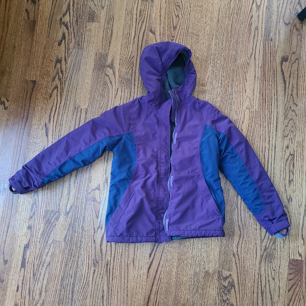 Lands End Squall Girls Purple Winter Coat L